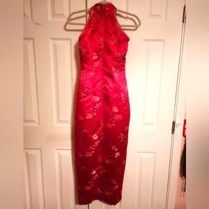 Vintage Silk Chinese Cheongsam Dress